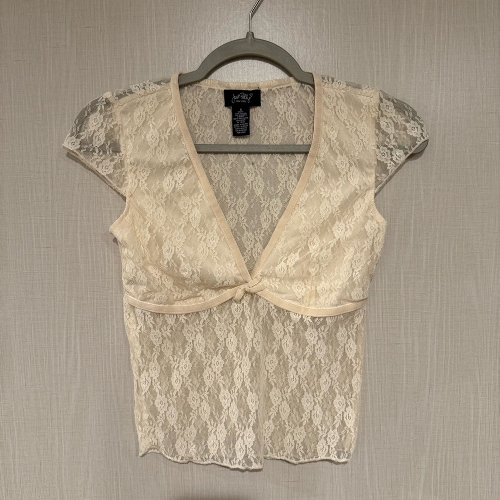 Cream Short Sleeve Tee Top